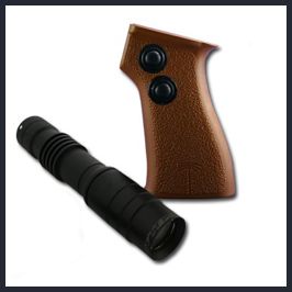 Linterna Táctica RF Wireless con agarradera US PALM (Roja baquelita) para AK-47